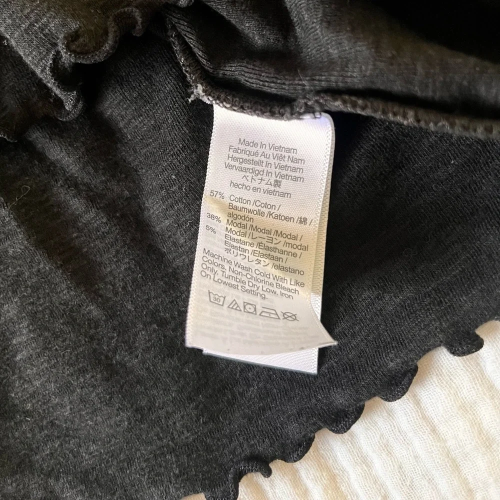 Black Madewell T-Shirt Basic Women’s Cotton/Modal Top Size Large - Picture 3 of 3